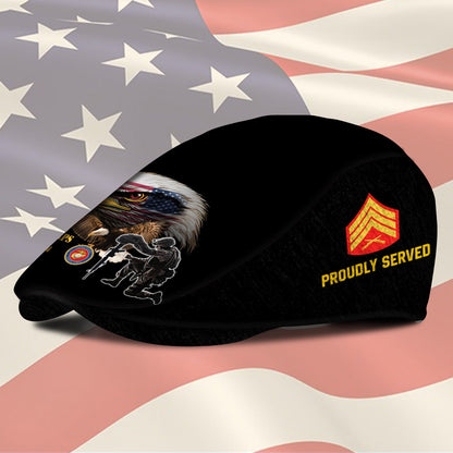 Custom U.S. Marine Corps Jeff Cap – Bald Eagle Design