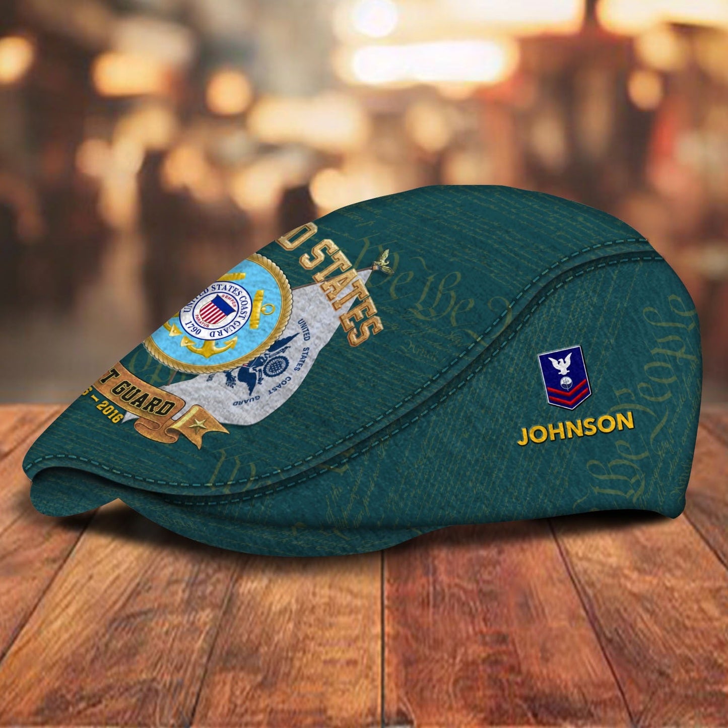 Custom U.S. Coast Guard Jeff Cap – Bald Eagle Design