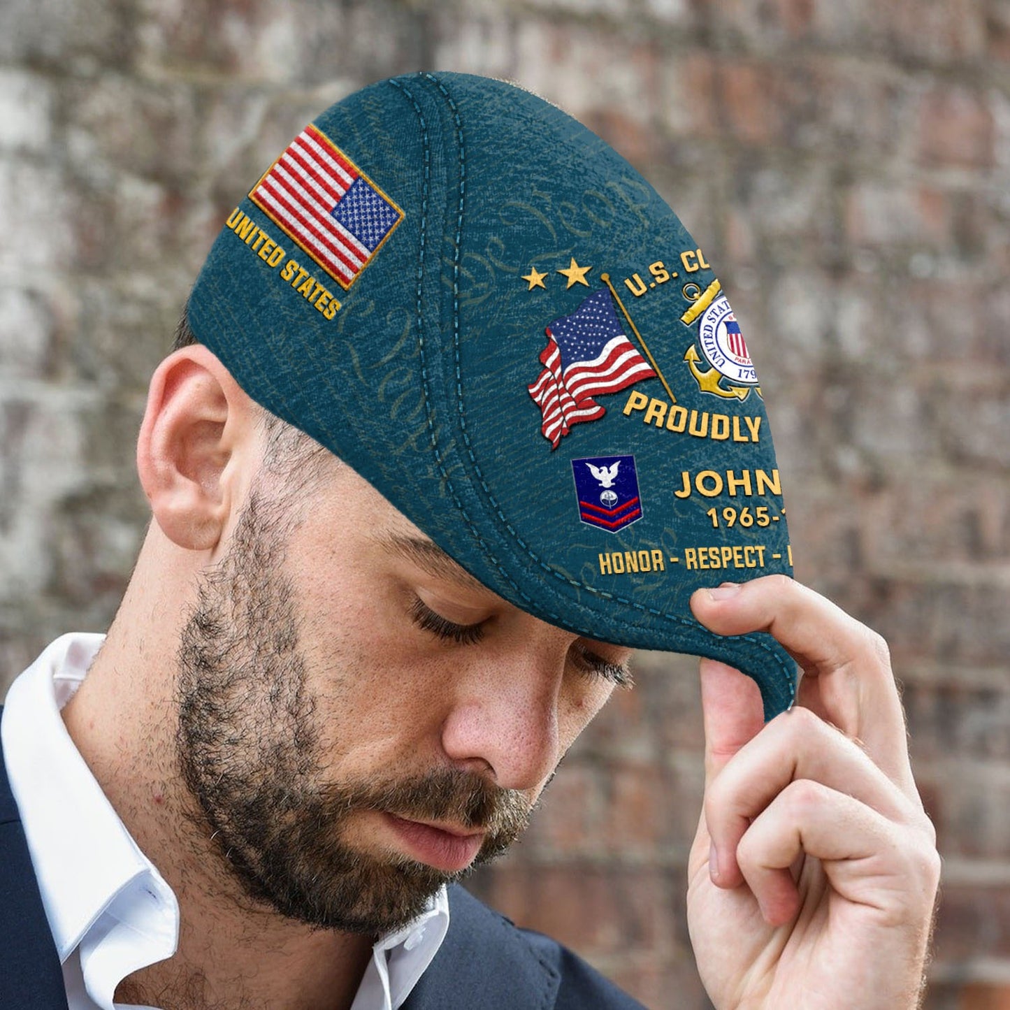 Custom U.S. Coast Guard Jeff Cap – Thank a Veteran