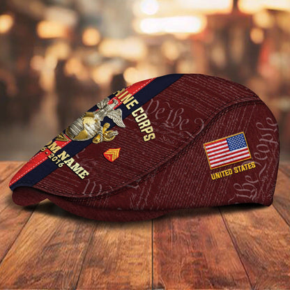 Custom U.S. Marine Corps Jeff Cap – Stripe Eagle Cap