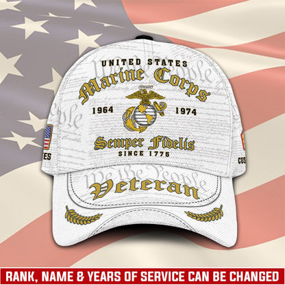 US Marine Corps – Classic Cap – Veteran White Cap