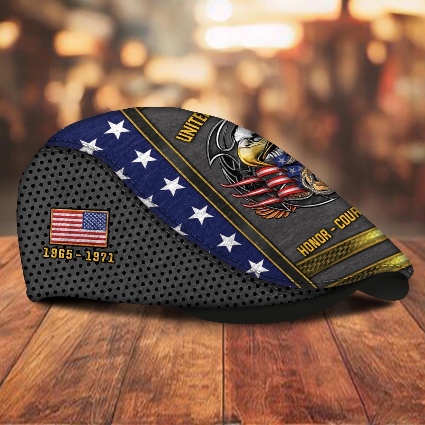 Custom U.S. Marine Corps Jeff Cap – USMC Honor Courage Commitment Veteran Cap