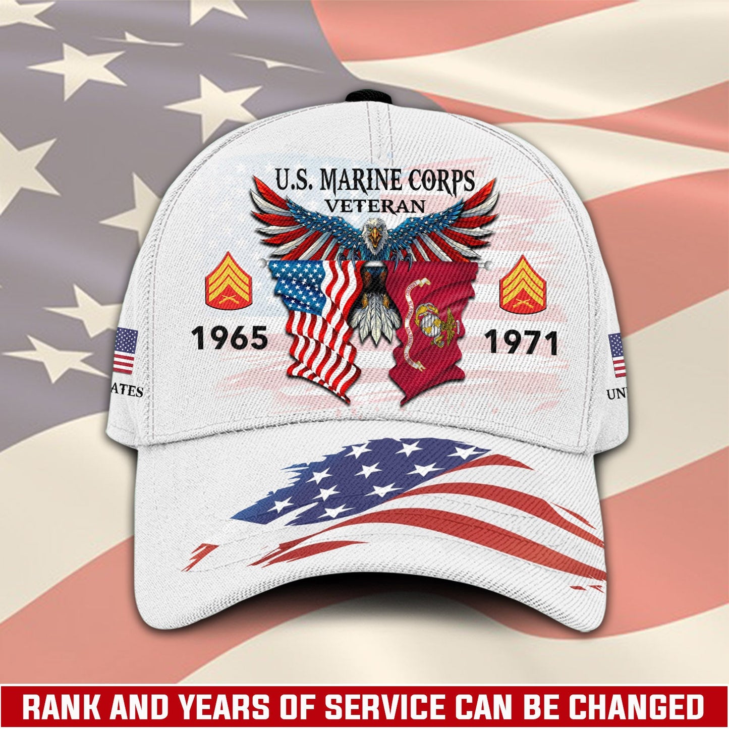 US Marine Corps – Classic Cap – Two Flags