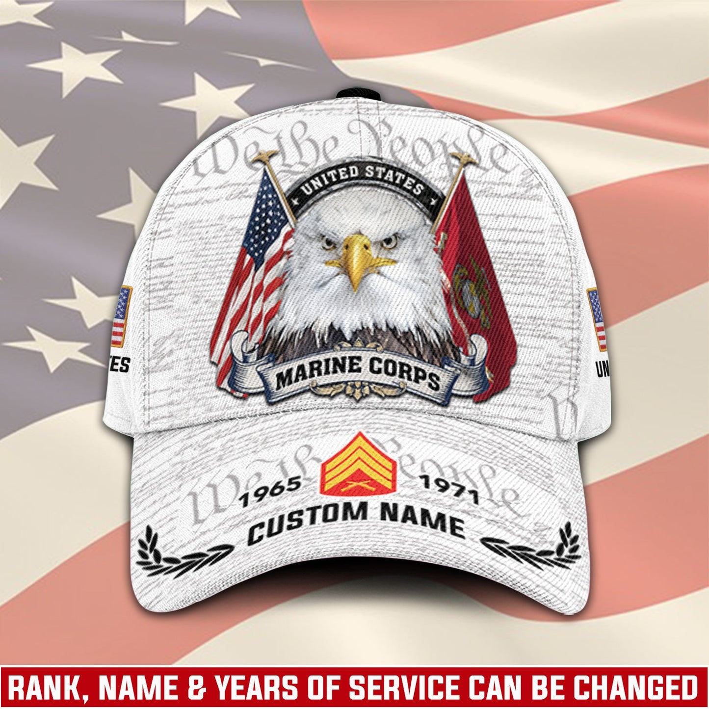 US Marine Corps – Classic Cap – We The People White