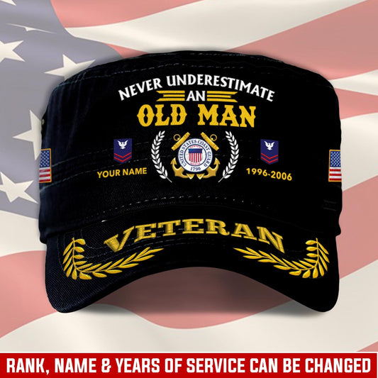 US Coast Guard – Military Cap - Never Underestimate An Old Man