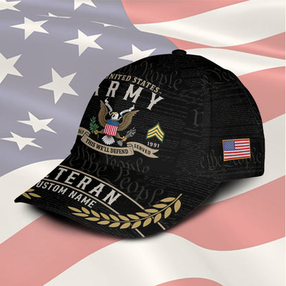 US Army – Classic Cap – Veteran Custom Name