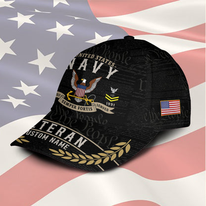 US Navy – Classic Cap – Veteran Custom Name