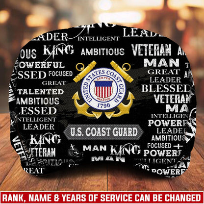 Custom U.S. Coast Guard Jeff Cap – Anchor & Motto Typography Design