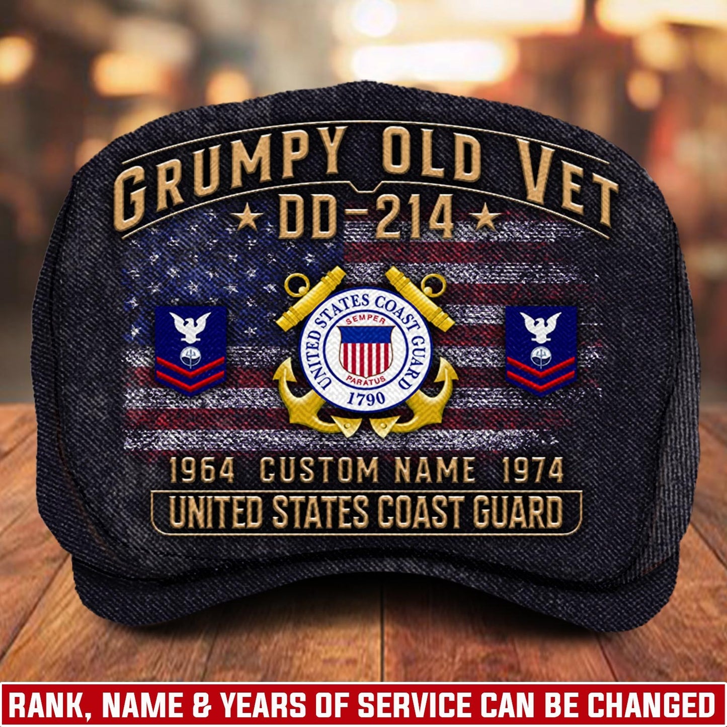 Custom U.S. Coast Guard Jeff Cap – Grumpy Old Vet