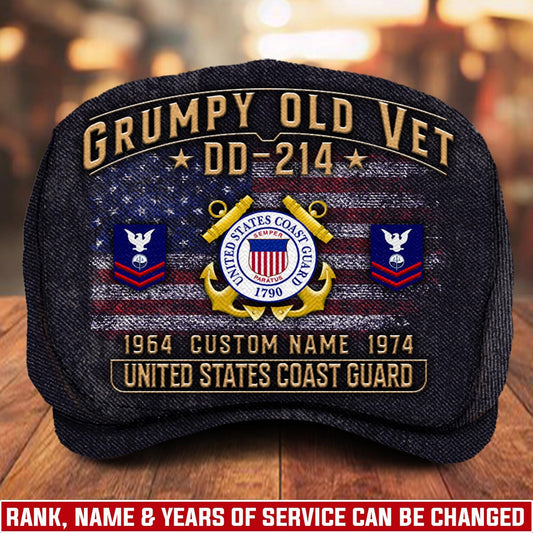 Custom U.S. Coast Guard Jeff Cap – Grumpy Old Vet