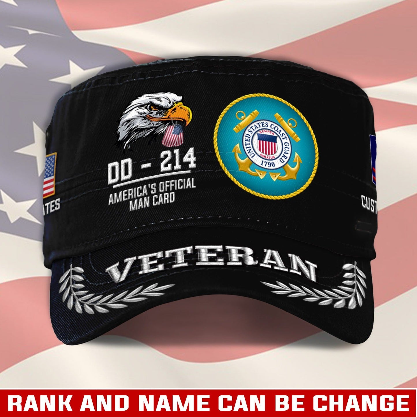 US Coast Guard – Military Cap - U.S. Veteran Eagle Emblem Cap