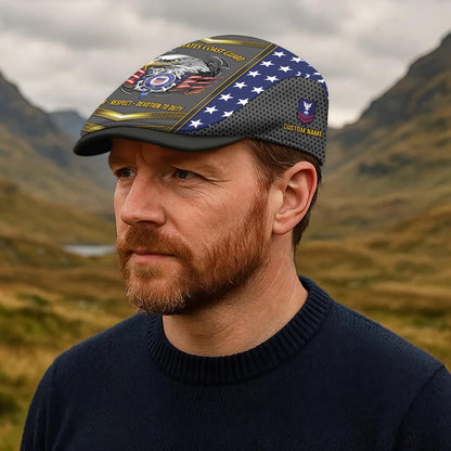 Custom U.S. Coast Guard Jeff Cap – USMC Honor Courage Commitment Veteran Cap