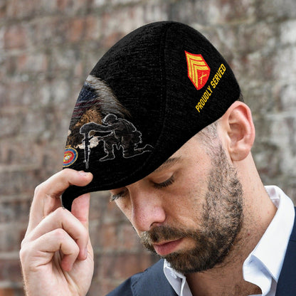 Custom U.S. Marine Corps Jeff Cap – Bald Eagle Design
