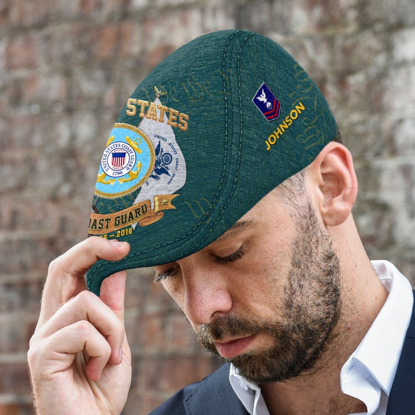 Custom U.S. Coast Guard Jeff Cap – Bald Eagle Design
