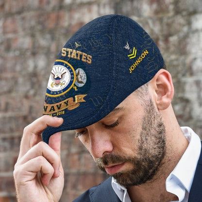 Custom U.S. Navy Jeff Cap – Duty, Honor, Country
