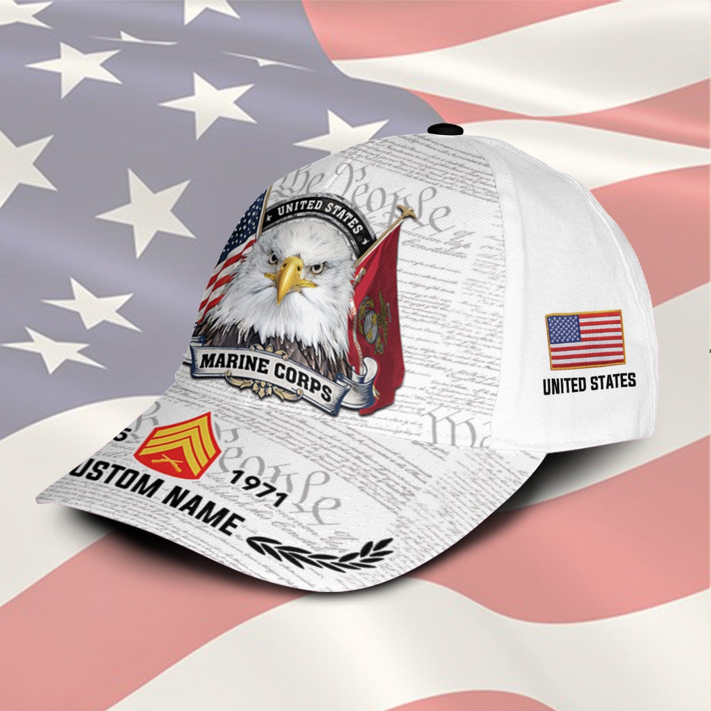 US Marine Corps – Classic Cap – We The People White