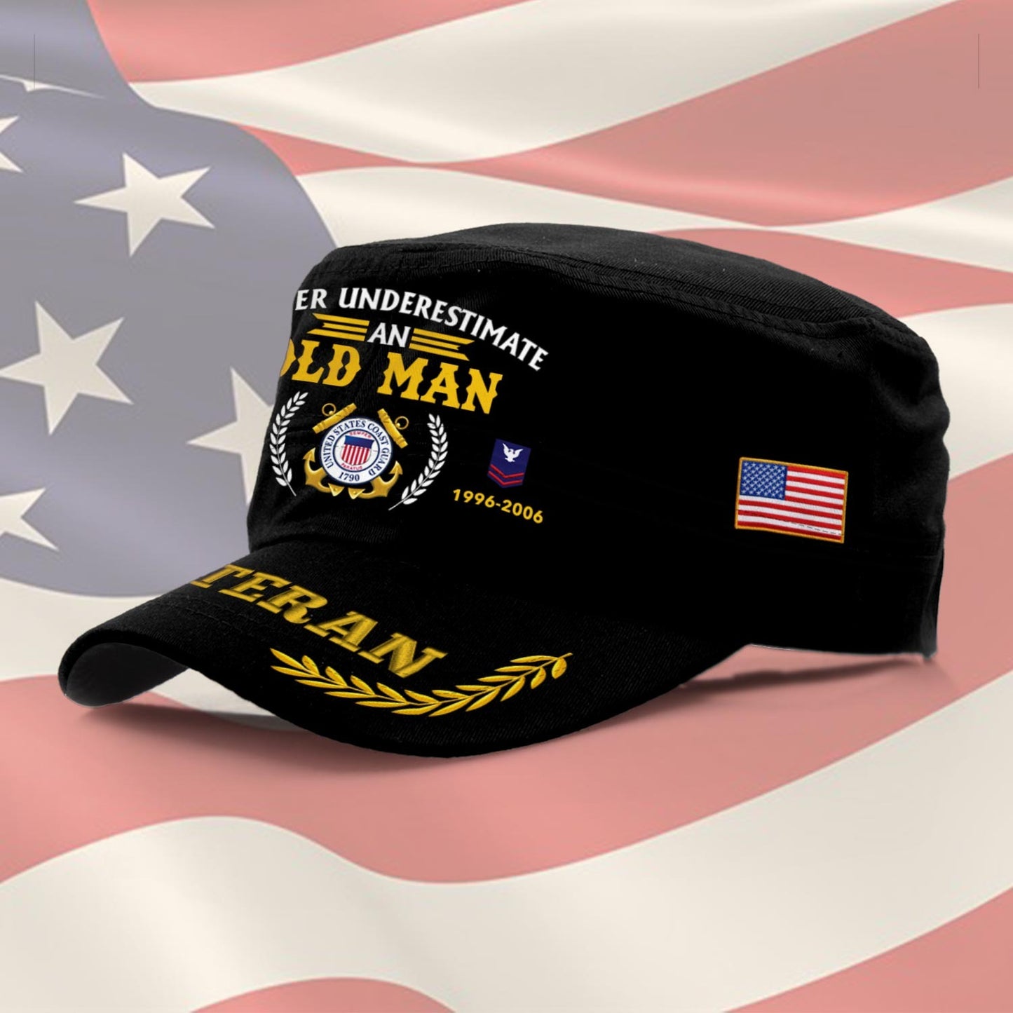 US Coast Guard – Military Cap - Never Underestimate An Old Man