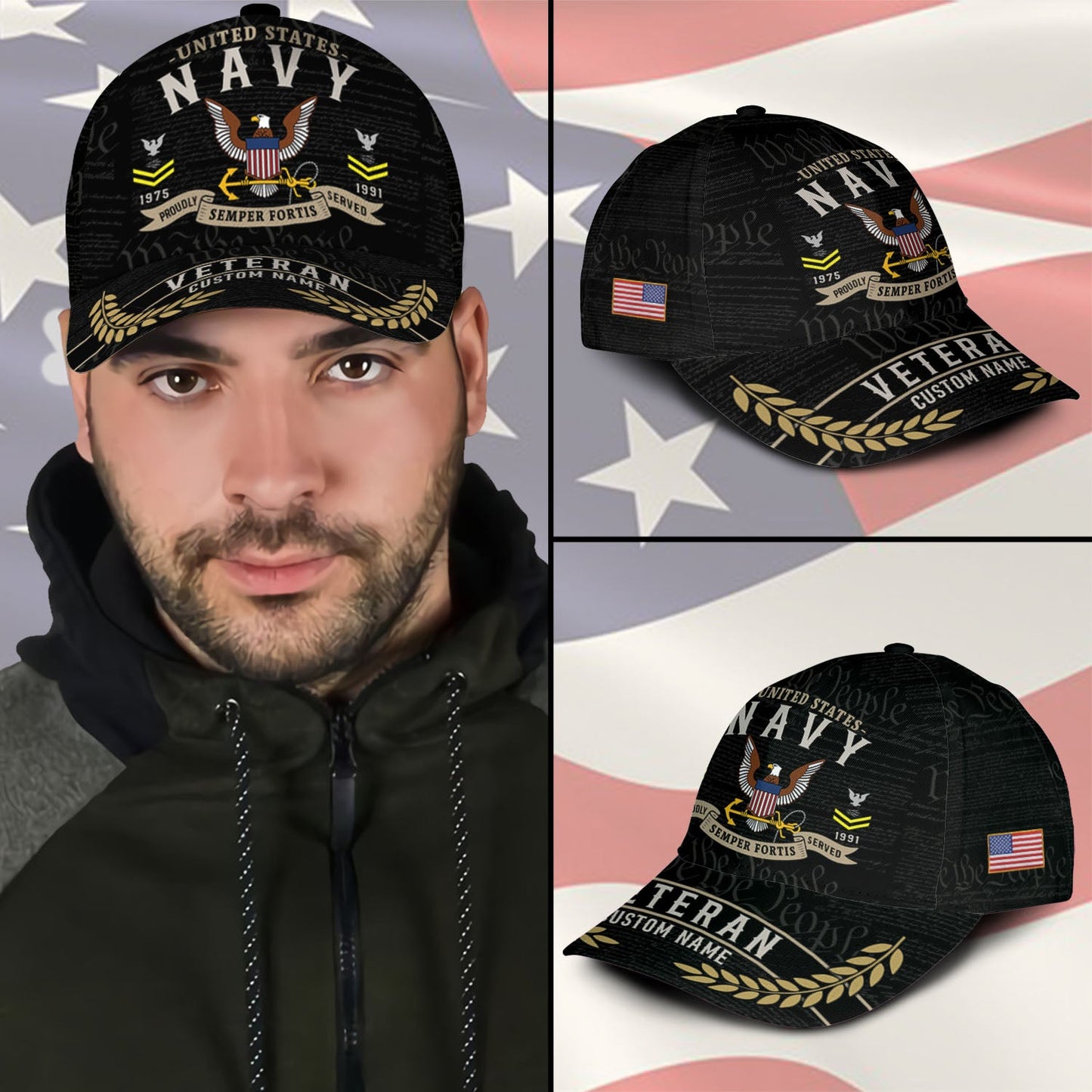 US Navy – Classic Cap – Veteran Custom Name