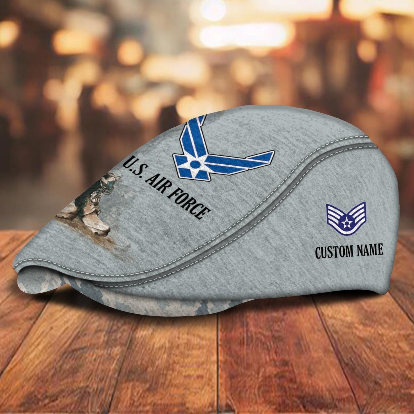Custom U.S. Air Force Jeff Cap – Honor The Fallen Camo Tribute Cap