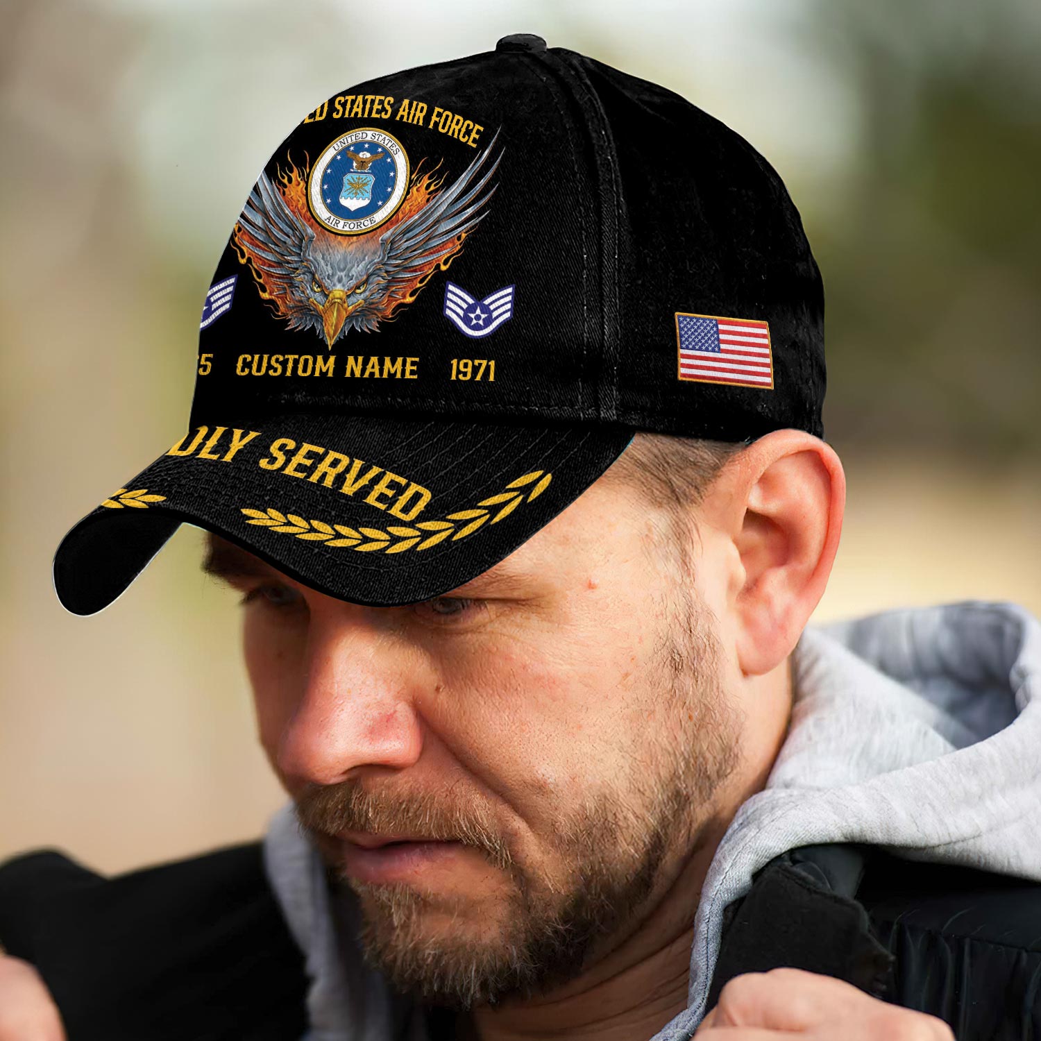 U.S. AIR FORCE Little Bird キャップ US Air Force – Classic Cap – Proudly Served - Flaming Eagle