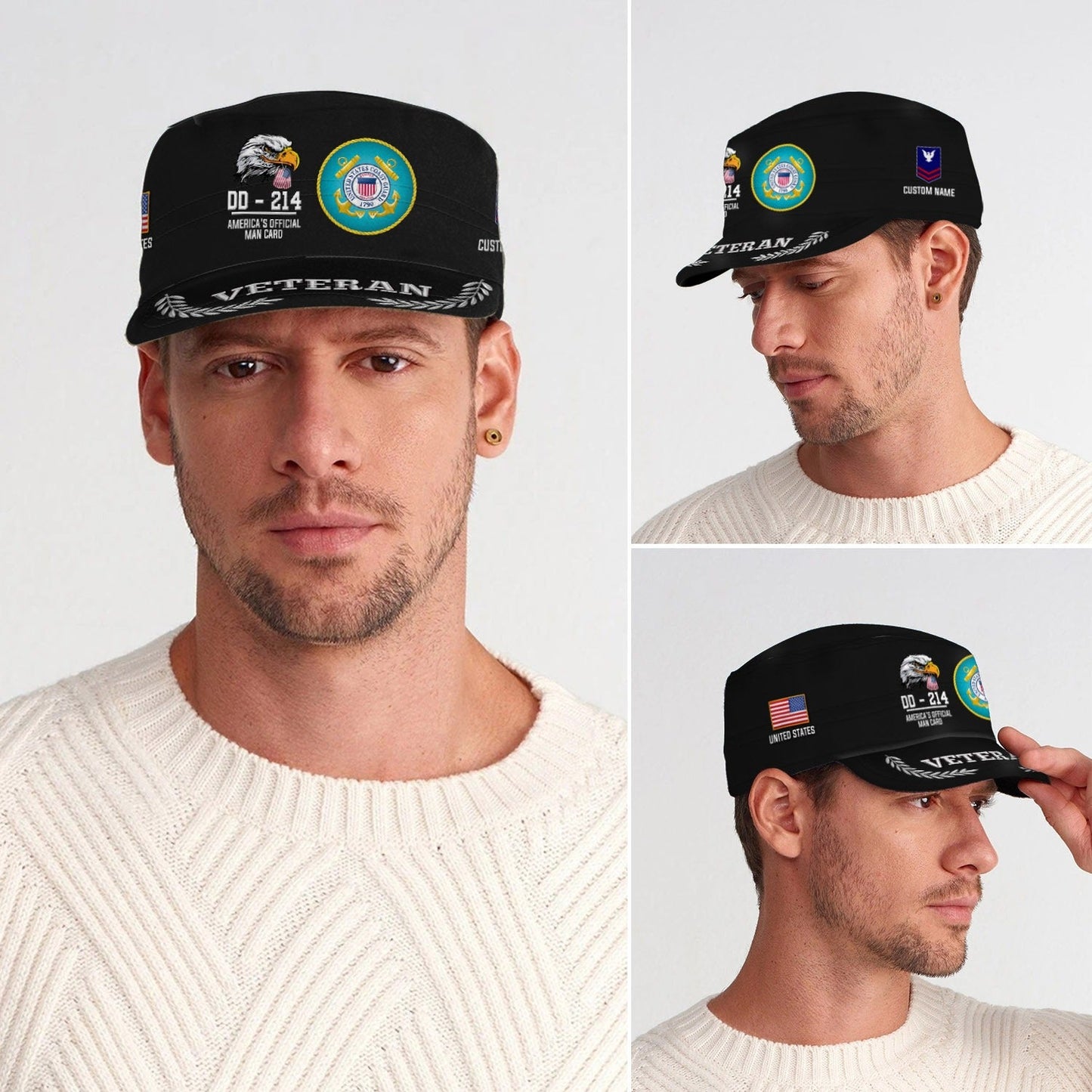 US Coast Guard – Military Cap - U.S. Veteran Eagle Emblem Cap