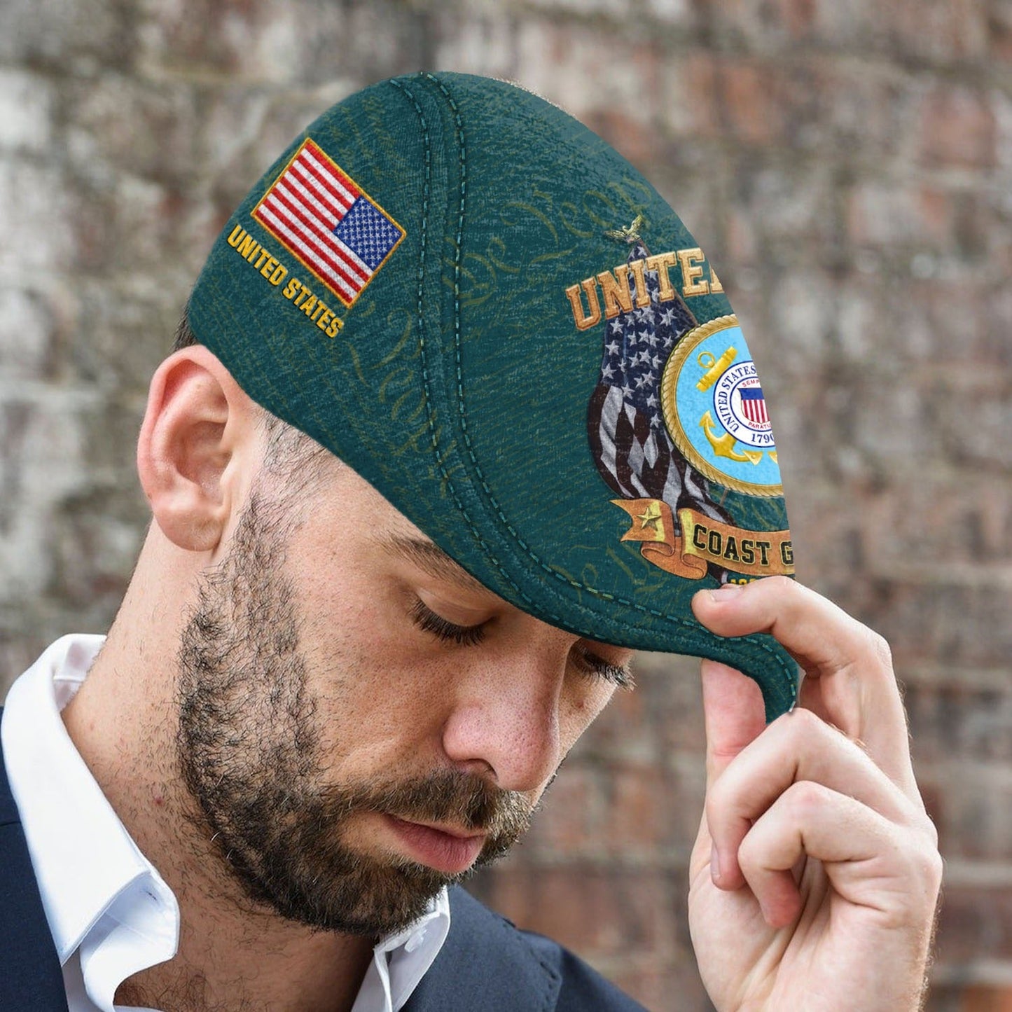 Custom U.S. Coast Guard Jeff Cap – Bald Eagle Design