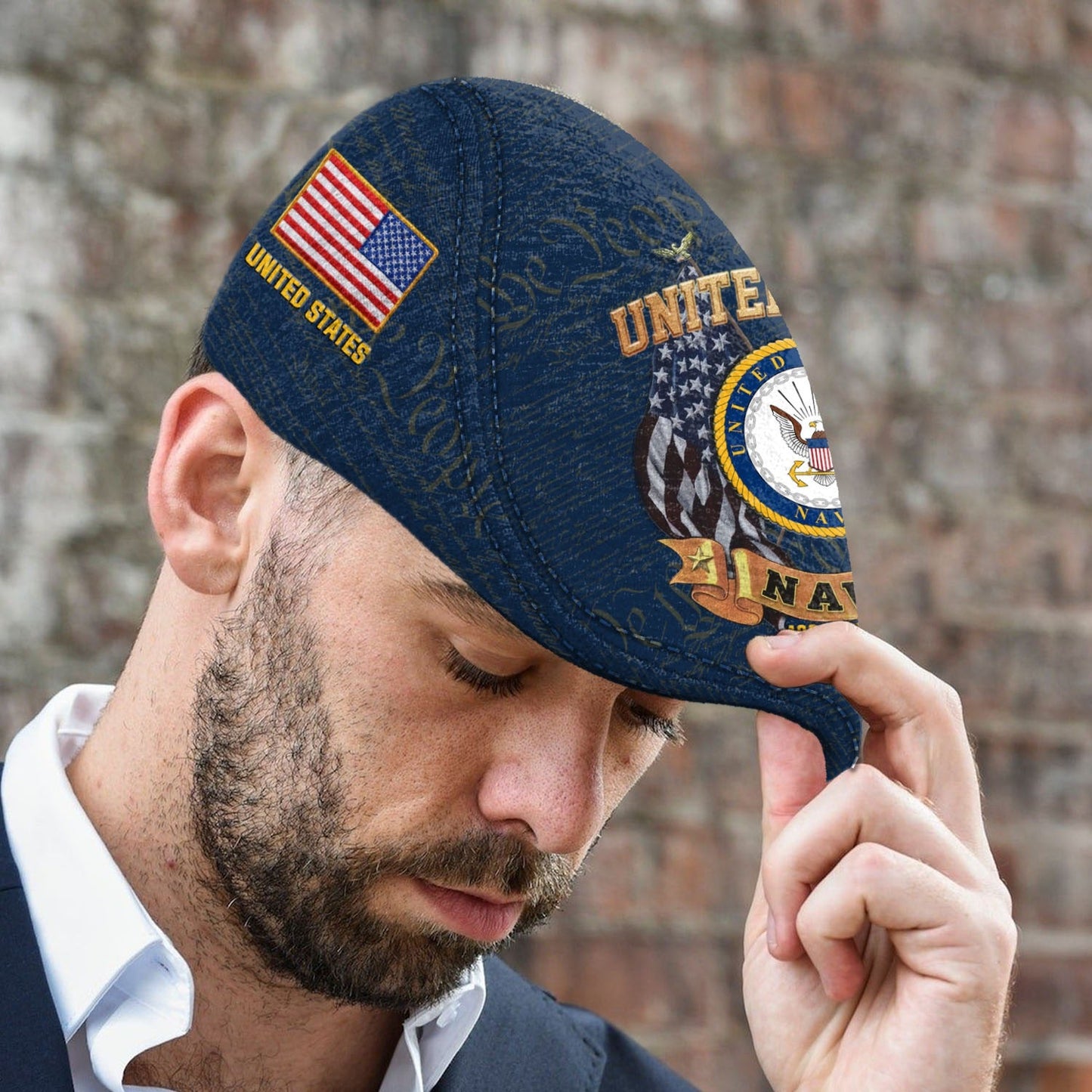 Custom U.S. Navy Jeff Cap – Duty, Honor, Country