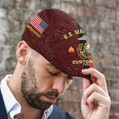 Custom U.S. Marine Corps Jeff Cap – Stripe Eagle Cap