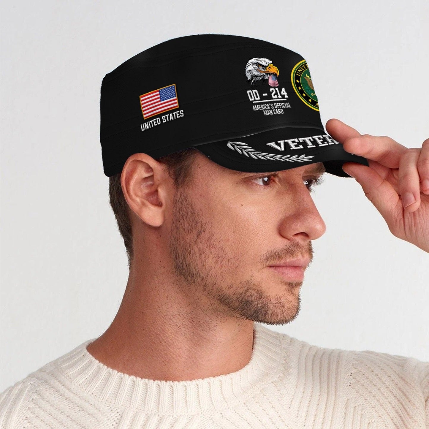 US Army – Military Cap – U.S. Veteran Eagle Emblem Cap