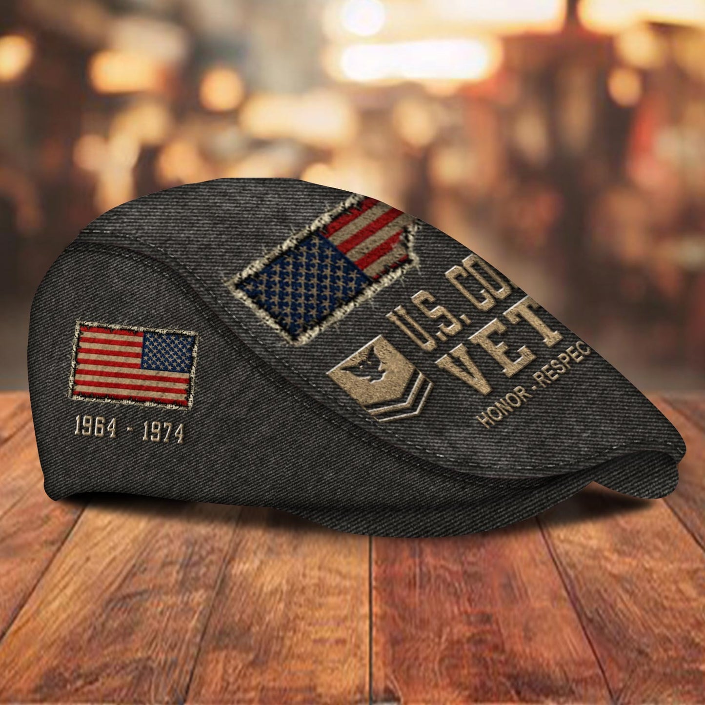Custom U.S. Coast Guard Jeff Cap – Denim Patch Cap
