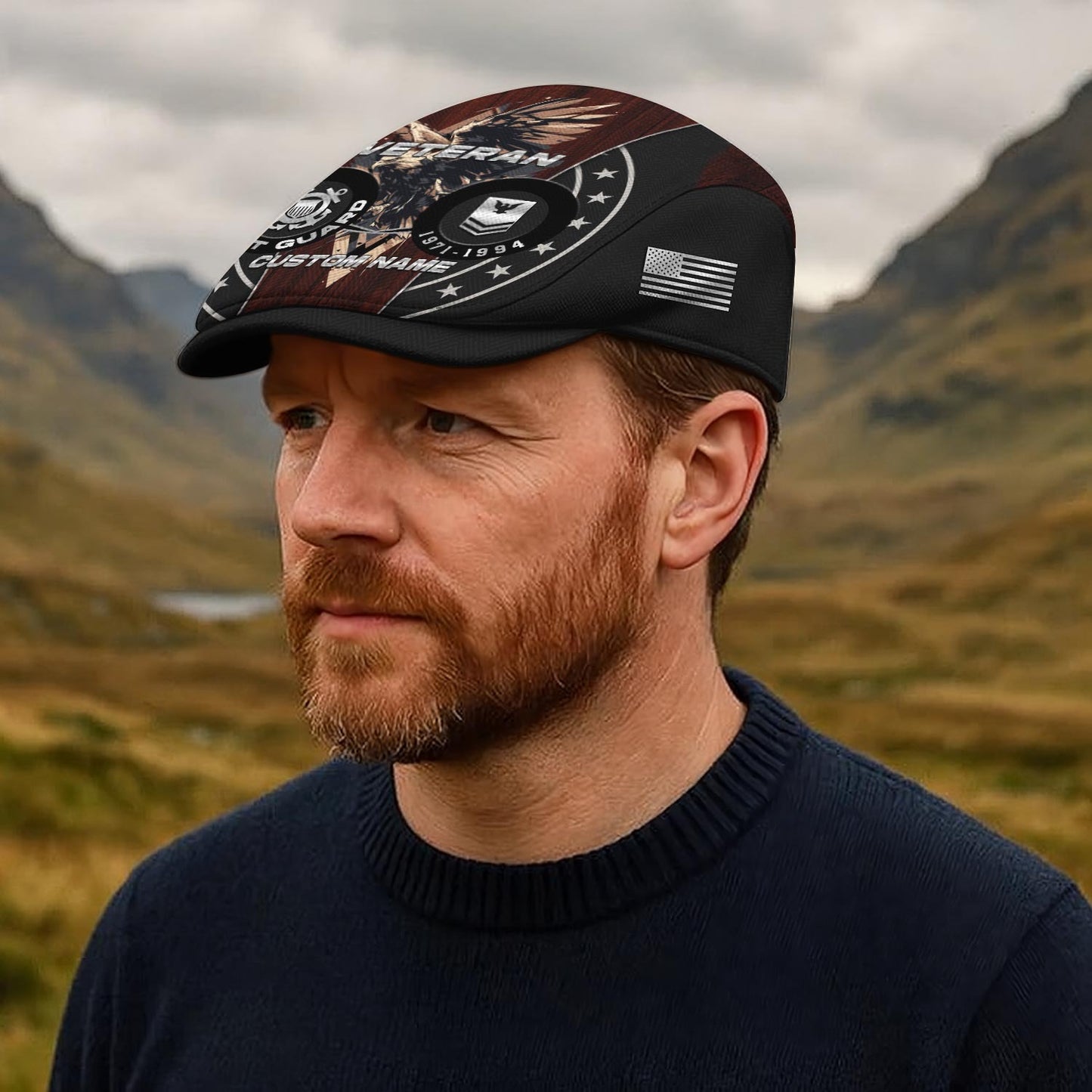 Custom U.S. Coast Guard Jeff Cap – Eagle Star Circle Design