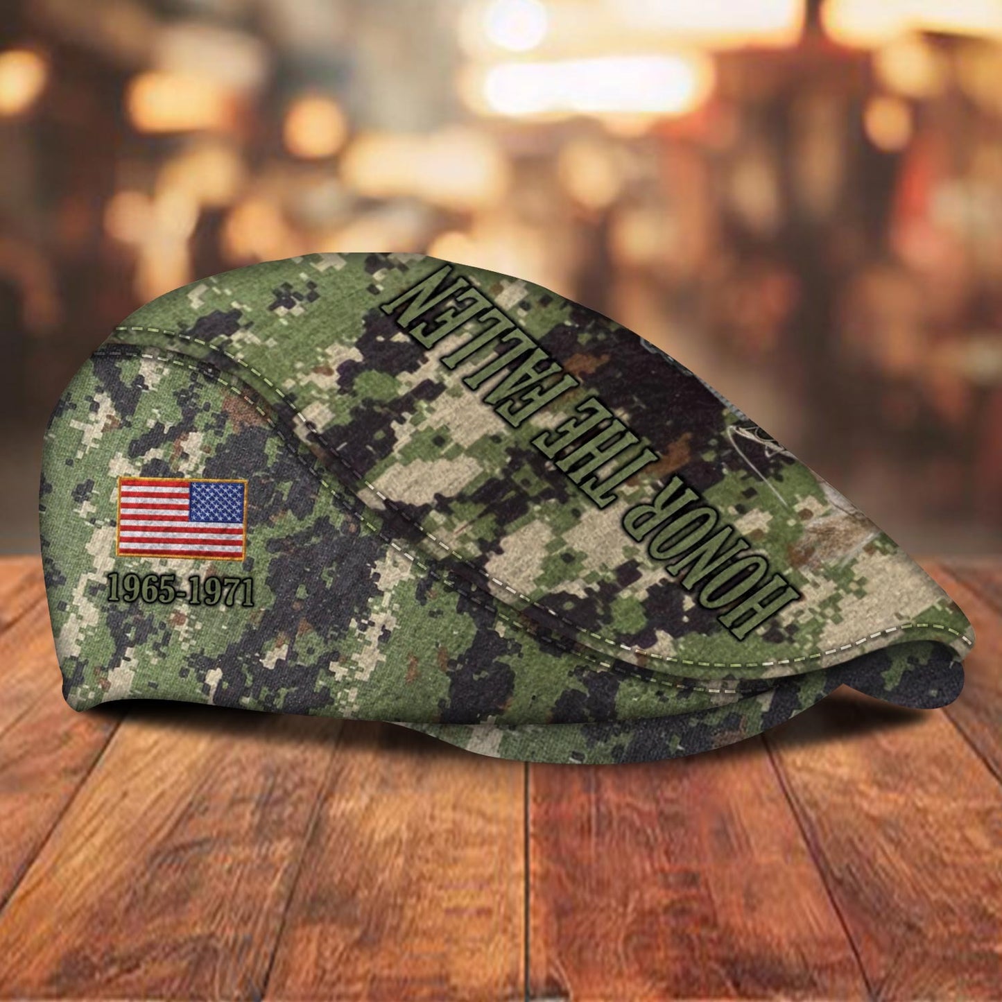 Custom U.S. Coast Guard Jeff Cap – Honor The Fallen Camo Tribute Cap
