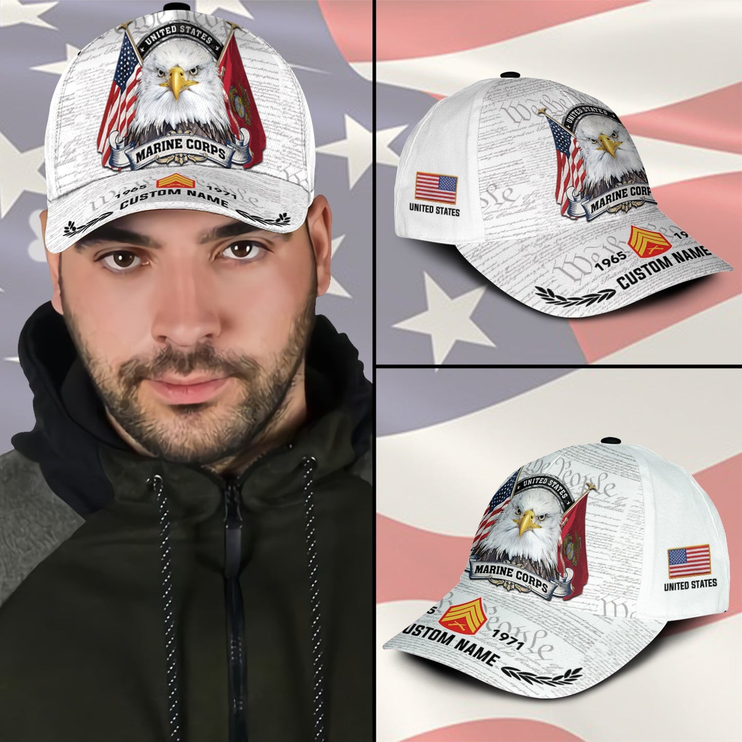 US Marine Corps – Classic Cap – We The People White